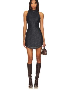 Amanda Uprichard X Revolve Marshall Mini Dress in Indigo